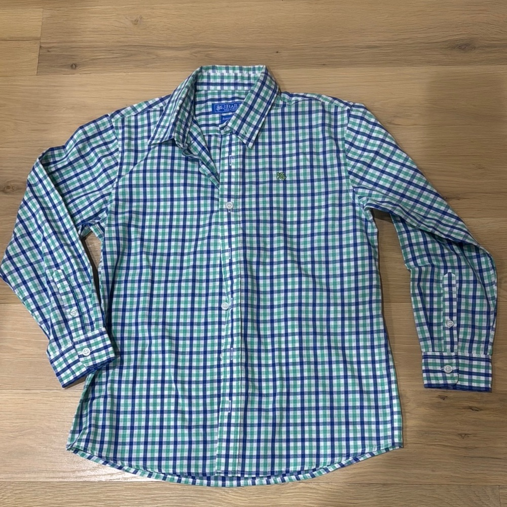 Blue and Green Plaid Shirt. Like new